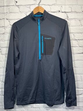 Norrona Bitihorn Equalizer+ Zip Neck Mens Medium Cool Black Outdoor Hiking